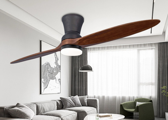 2 Leaf Solid Wood Ceiling Fan With Light Frequency Conversion 110V