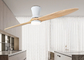 Integrated Two Leaf Solid Wood Ceiling Fan Light For Living Room