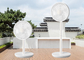Remote Control Solar Powered Floor Fans With AC / DC Lithium Battery 12v