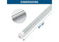 120W T8 Integrated Led Tube Light 6ft Frosted PC Cover Energy Efficient