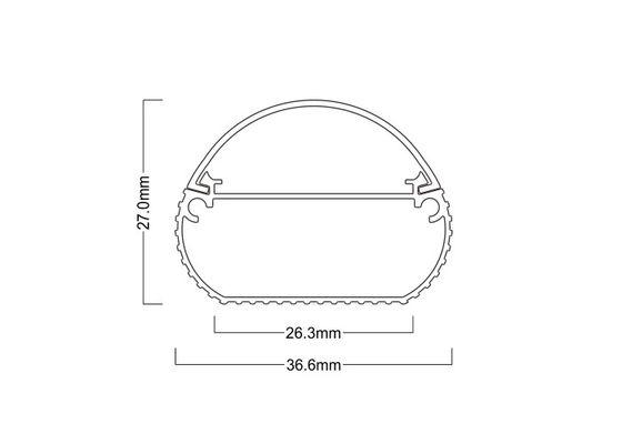 Length 535mm 18W 2G11 Plug In LED Tube Light 2700 - 6700K